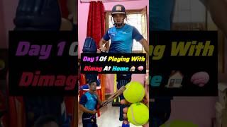 Day 1 Of Playing With Dimag At Home  #cricket #minivlog #cricketmeme #cricketshorts #minivlog
