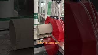 Automatic accurate PVC Pipe Cutting Machine with dust collector from Fullwin Machinery. #plastic