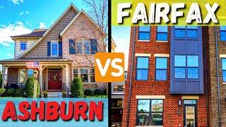 What does $1,000,000 get you in Fairfax Virginia vs Ashburn Virginia?