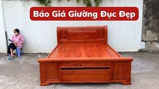 Giường Ngủ Gỗ Hương Đá Hàng Siêu Kĩ | Đồ Gỗ Dũng Trang