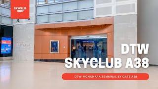 Detroit SkyClub | Terminal A by A38 | McNamara Terminal | DTW | Delta Airlines | SkyClub Tour | 4K