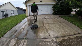 Homeowner Shocked When We Offered To Pressure Wash Her Moldy Driveway & Walkway for FREE!