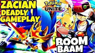 zacian deadly clutch [ Pokemon zacian  gameplay in Hindi || aura blast z || #pokemonunite