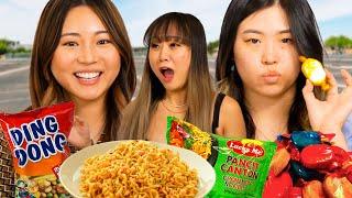 Koreans try Filipino Snacks for the first time!!