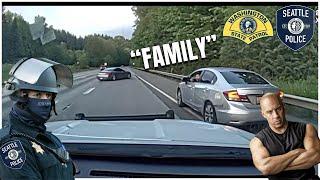 2 Brothers get F***ED UP trying to BLOCK Seattle PD & Washington State Troopers during Chase!