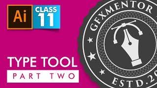 Adobe Illustrator - Type Tool Part 2 - Class 11 - Urdu / Hindi