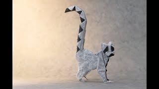 Origami Ring Tailed Lemur by Roman Diaz