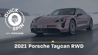 The Porsche Taycan RWD Cuts Cost, Adds Fun | Quick Spin with Autoweek Podcas | EP 29