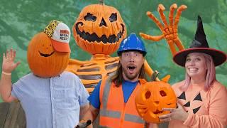 Handyman Halloween Pumpkin Skeleton with Benji and Heather