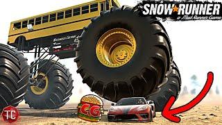 SnowRunner: TC vs Camodo in ESCAPE THE MONSTER TRUCK CHALLENGE!!
