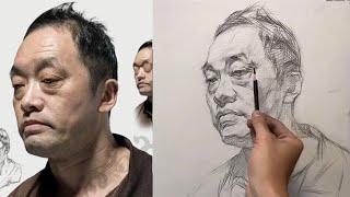 Blocking in Portrait of a Man – How to Draw Portraits