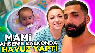 Mami ile Ahsen'e Balkonda Havuz Yaptık @MamiEmen