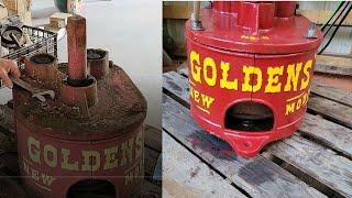 BEFORE  and AFTER - Golden New Model #2 Cane Mill Repair