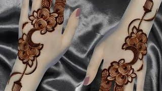 Half moon  Mehndi Designs 2025 ll Easy latest beginner Arabic mehndi designs ll Mehndi ka design