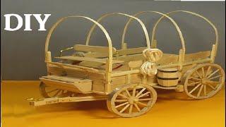 OLD WEST WAGON by POPSICLE STICKS- DIY CRAFT