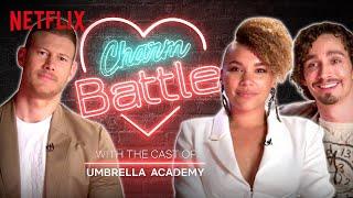 Flirting with Tom Hopper and Robert Sheehan of Umbrella Academy | Charm Battle | Netflix