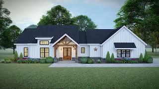 Modern Farmhouse Flyaround Tour - Plan 680489VR from Architectural Designs