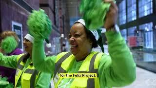 400 Green Santas take on The Felix Project's Stair Climb!