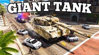 Destroying Cops With Giant Tank in Gta 5 Rp