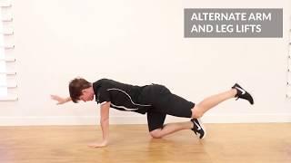 Alternate Arm & Leg Lifts - Improve Pelvic & Lower Back Stability Plus Core Strength