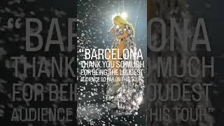Beyonce alucina con el público Español. “Barcelona thank you so much for being The Loudest audience…