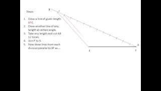 Engineering Drawing Tutorials/Plane Geometrical construction (Divide a line into 12 division)