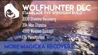 ESO Stamblade PvP Build WOLFHUNTER DLC UPDATED - Snikers Ganking/Sustain Build + Duel Clips and fun