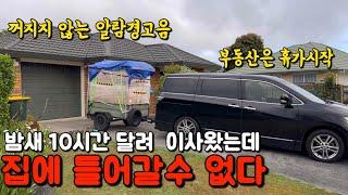 ‘다 버리고 떠난 이사’ 5식구가 짐과 함께 밤새 10시간을 구겨져서 왔는데, 집에 들어갈 수가 없는 상황 | 뉴질랜드 가족힐링 브이로그