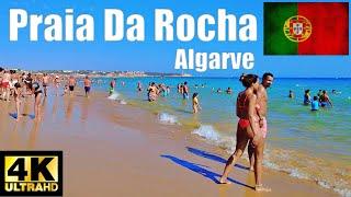 Praia da Rocha Beach Walk 4K, Portimão, Algarve Portugal.