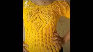 ලස්සනයි නේද @yuleeCrochet #crochet #crochetblouse #blousedesign #forlady #forgirl