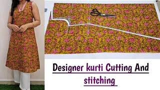 A line Kurti Cutting And Stitching | Style by Radhika