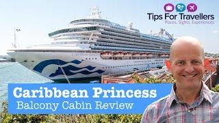 Princess Cruises Carribean Princess Balcony Cabin Tour / Review