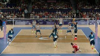 Volleyball France Antoine Brizard setting France - Italy 2024 Paris Olympics