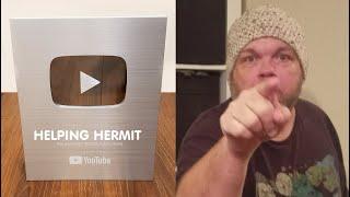 Please Help Helping Hermit Get His Youtube Play Button to Mount on the Wall Getting 100k Subscriber