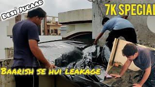 How we Fixed our Roof Leak During Monsoon: Jugad Style! | Monsoon 2024 | 7k Special Vlog.