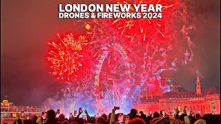 London New Year Fireworks 2024 | Spectacular Views from Westminster Bridge!!!  