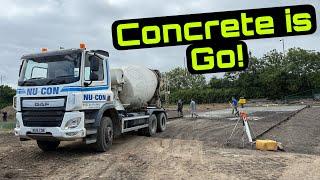 Farming and a Big Pour of Concrete Going In!