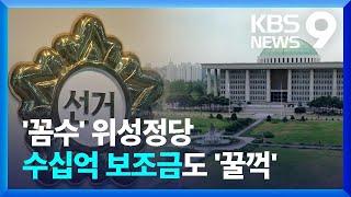 보조금 챙기고 사라지는 위성정당…“거대 양당엔 이중 지급” [9시 뉴스] / KBS  2024.04.17.