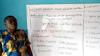 Agricultural science-weeds and weeds control