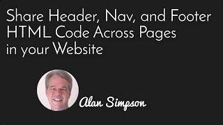 Share Header, Nav and Footer HTML Code Across Pages