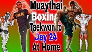 Muay Thai Training at Home : Day 24 Beginner's Guide in Hindi | No Equipment Required 