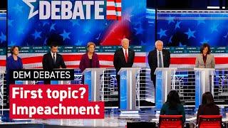 Candidates tackle Trump and impeachment during beginning of Democratic Debate | POLITICO