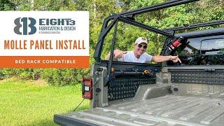 813 Fabrication and Designs Aluminum MOLLE Panel Install for Jeep Gladiator w/ Leitner rack