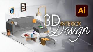 How to Design 3D Interiors in Adobe Illustrator 2022