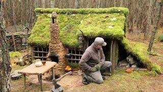 Building a Gapahuk Lodge #2 complete survival and warm shelter