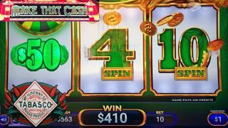 BIG WIN on NEW Generic Cash machine slot! TABASCO + Make that Cash + 3 Reel GREEN MACHINE Slot Play!