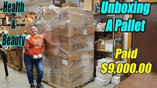 Unboxing a pallet of 1,000's of Health & Beauty Items Paid $9,000.00 for 5 Pallets - Check it out!