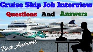 Cruise ship job Interview Questions and Answers || cruise ship Job interview