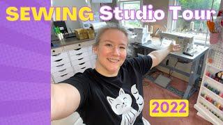 SEWING STUDIO TOUR: How I Run My Small Business From Home  Office Tour With Storage Solutions