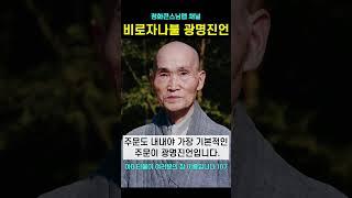 법신부처님 비로자나불의 광명과 광명진언 #청화스님
